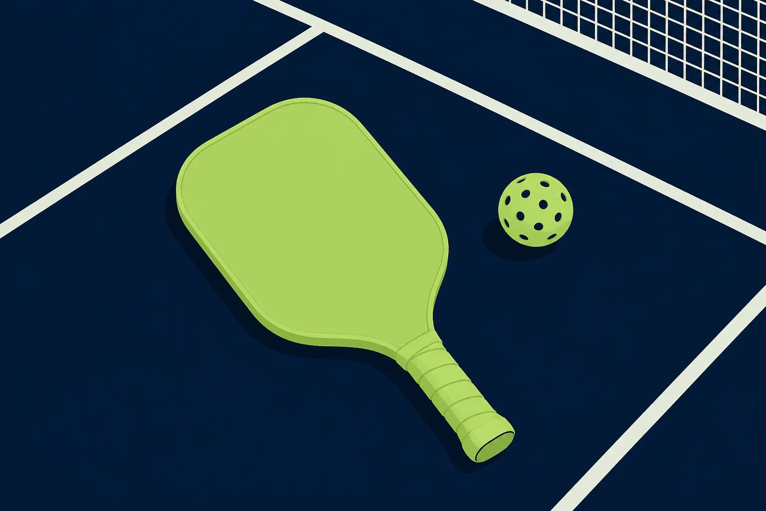 Pickleball paddle specs diagram showing weight grip shape and core thickness